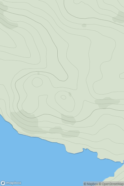 Thumbnail image for Creag an Lochain Duibh showing contour plot for surrounding peak