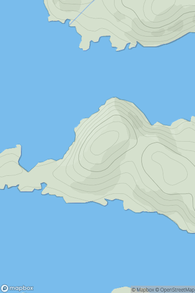 Thumbnail image for Cnoc na h-Eannaiche showing contour plot for surrounding peak