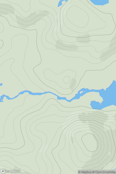 Thumbnail image for Cnoc na Doire Duinn showing contour plot for surrounding peak