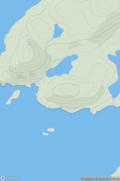 Thumbnail image for Cnoc Sgeir Fhanda showing contour plot for surrounding peak