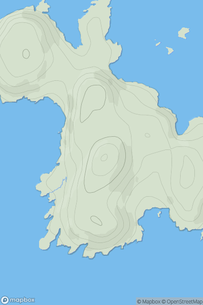 Thumbnail image for Tannara Beag showing contour plot for surrounding peak