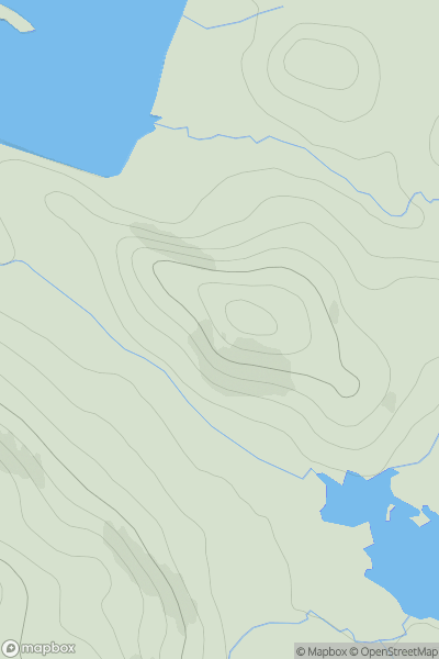 Thumbnail image for Cnoc a' Bhaid Shalaich showing contour plot for surrounding peak