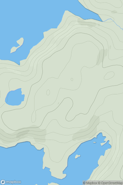 Thumbnail image for Cnoc Gisgil showing contour plot for surrounding peak