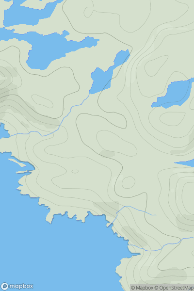 Thumbnail image for Cnoc Alltan'abradhan showing contour plot for surrounding peak