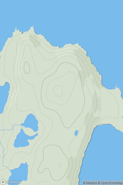 Thumbnail image for Doire na Sroine showing contour plot for surrounding peak
