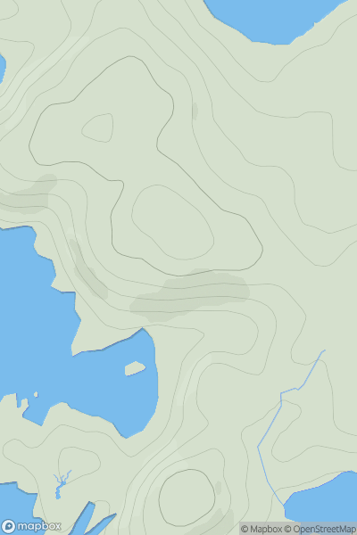 Thumbnail image for Cnoc na Leacaig showing contour plot for surrounding peak