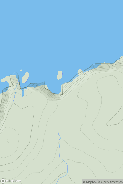 Thumbnail image for Stac a' Bhrisidh showing contour plot for surrounding peak