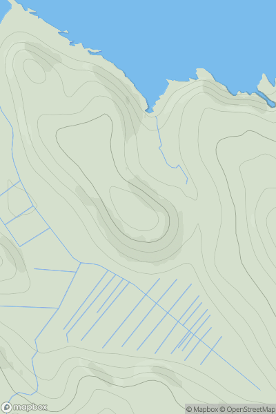 Thumbnail image for Cnoc nan Uan showing contour plot for surrounding peak