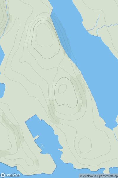 Thumbnail image for Creag na Speireig showing contour plot for surrounding peak