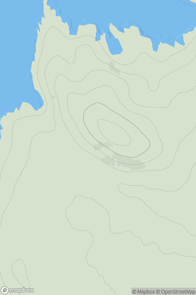 Thumbnail image for Cnoc Mor an Rubha Bhig showing contour plot for surrounding peak