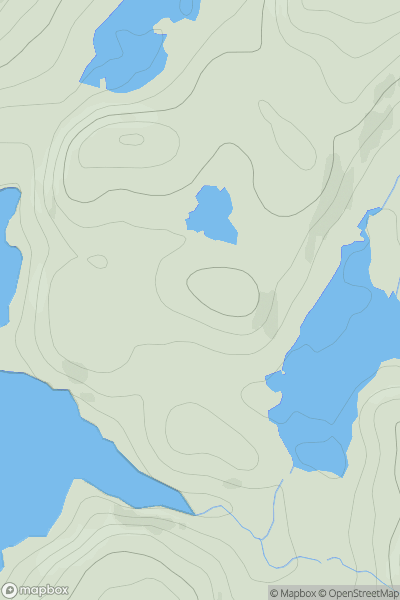 Thumbnail image for Cnoc na h-Eaglaise South Top showing contour plot for surrounding peak
