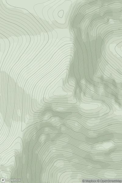 Thumbnail image for An Teallach - Bidein a' Ghlas Thuill showing contour plot for surrounding peak