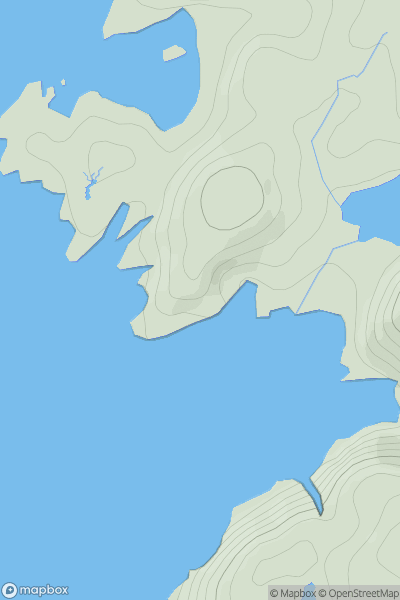 Thumbnail image for Stac a' Mhill Dheirg showing contour plot for surrounding peak
