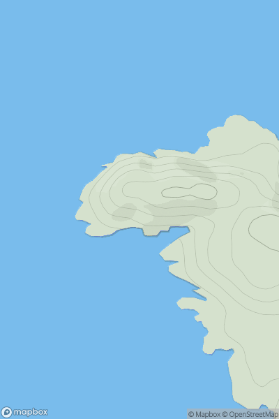 Thumbnail image for Creag Ruadh (Kirkaig Point) showing contour plot for surrounding peak