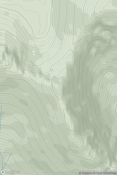 Thumbnail image for An Teallach - Sgurr Fiona showing contour plot for surrounding peak