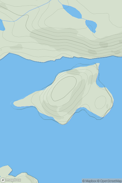 Thumbnail image for Eilean an Eireannaich showing contour plot for surrounding peak