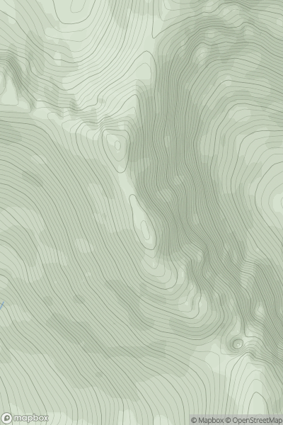 Thumbnail image for Corrag Bhuidhe showing contour plot for surrounding peak