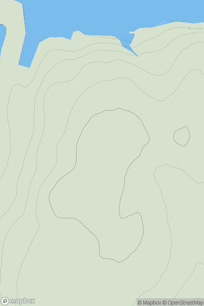 Thumbnail image for Durness Golf Course showing contour plot for surrounding peak