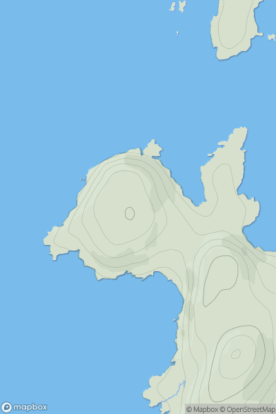 Thumbnail image for Sron Slugain Uaine showing contour plot for surrounding peak