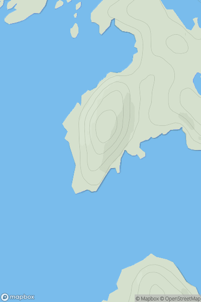 Thumbnail image for Rubh' a' Mhucard showing contour plot for surrounding peak