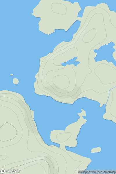 Thumbnail image for Creag a' Phris showing contour plot for surrounding peak