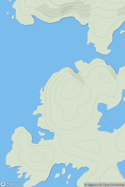 Thumbnail image for Cnoc Loch a' Mhuilinn showing contour plot for surrounding peak