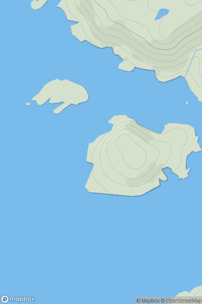 Thumbnail image for Eilean a' Chonnaidh showing contour plot for surrounding peak