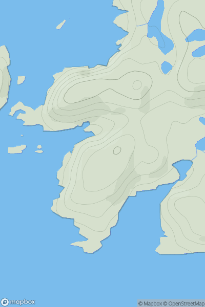 Thumbnail image for Rubha Sgeir a' Bhathaidh showing contour plot for surrounding peak