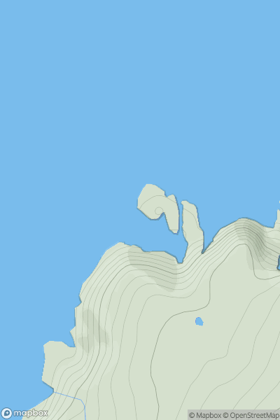 Thumbnail image for Stac an Dunain showing contour plot for surrounding peak