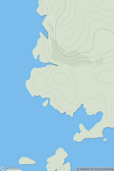 Thumbnail image for Meall nan Suithean showing contour plot for surrounding peak