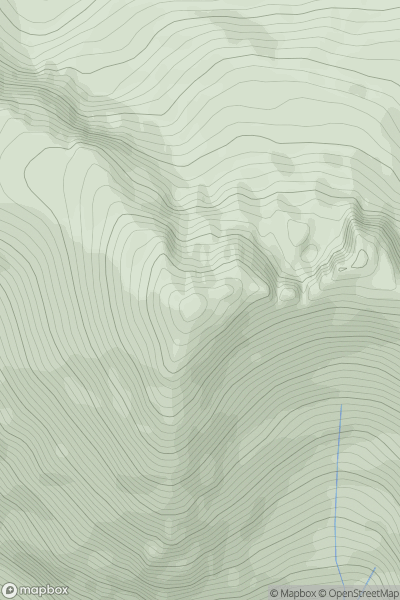Thumbnail image for Sgurr Creag an Eich showing contour plot for surrounding peak