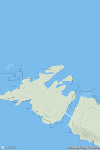 Thumbnail image for Eilean Iosal showing contour plot for surrounding peak