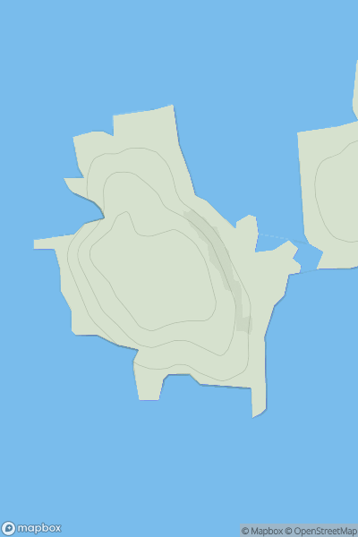 Thumbnail image for Rabbit Island West showing contour plot for surrounding peak