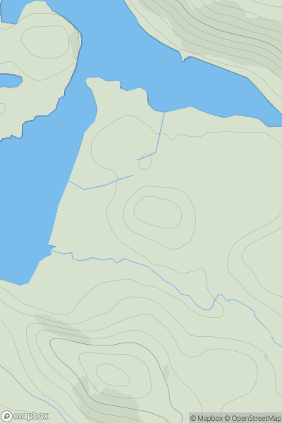 Thumbnail image for Creag Pholl West Top showing contour plot for surrounding peak