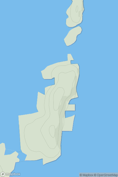 Thumbnail image for Rabbit Island East showing contour plot for surrounding peak