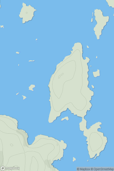 Thumbnail image for Eilean Fada Mor showing contour plot for surrounding peak