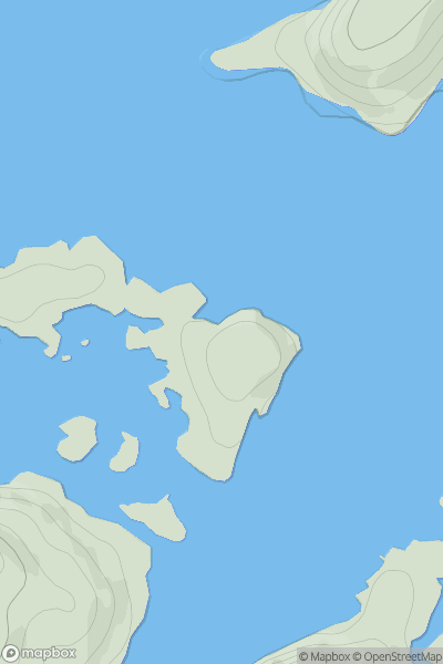 Thumbnail image for Eilean a' Mhadaidh showing contour plot for surrounding peak