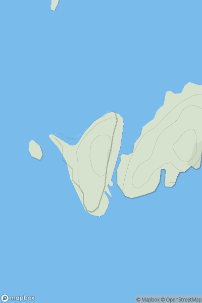 Thumbnail image for Eilean an Roin Beag showing contour plot for surrounding peak