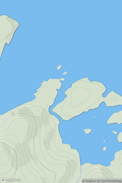 Thumbnail image for Eilean Dubh na Fionndalach Bige showing contour plot for surrounding peak