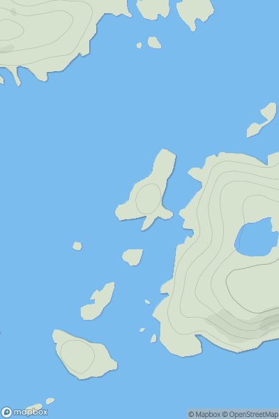 Thumbnail image for Eilean Dornaidh Oscair showing contour plot for surrounding peak