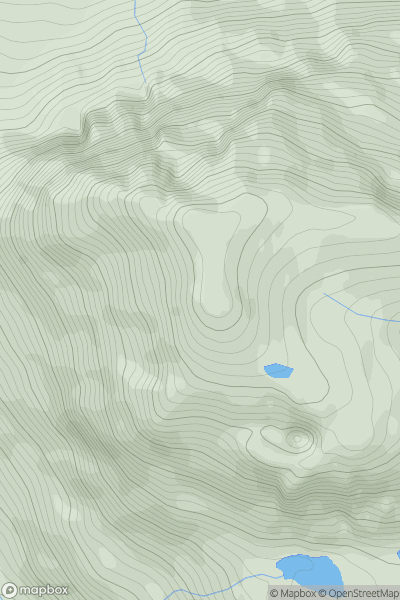 Thumbnail image for Slioch - Trig Point showing contour plot for surrounding peak