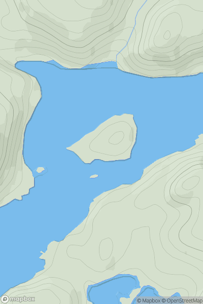 Thumbnail image for Eilean a' Chadh-fi showing contour plot for surrounding peak