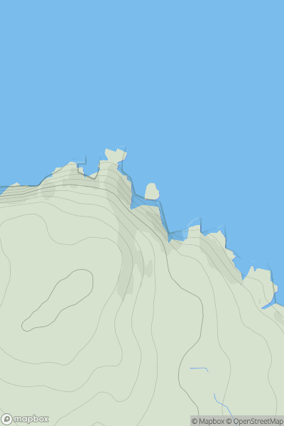 Thumbnail image for Stac na Faoileige showing contour plot for surrounding peak