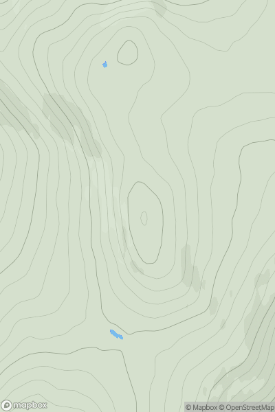 Thumbnail image for Beinn nam Feannag showing contour plot for surrounding peak