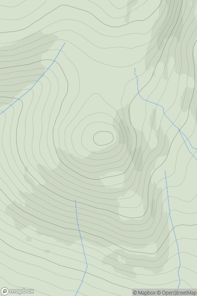 Thumbnail image for A' Chorra-bheinn showing contour plot for surrounding peak