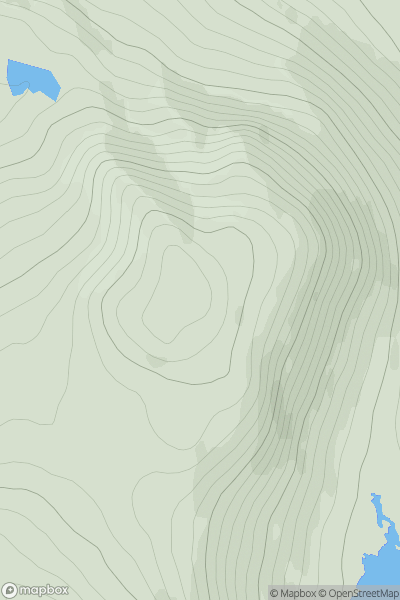 Thumbnail image for Torr a' Ghoai showing contour plot for surrounding peak