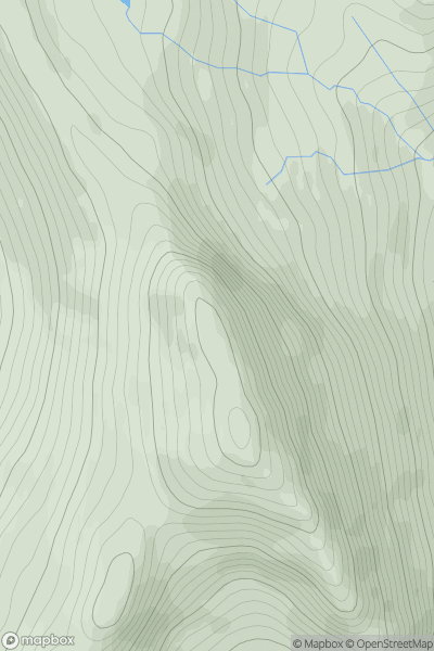 Thumbnail image for Sgurr Hain showing contour plot for surrounding peak