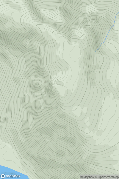 Thumbnail image for A' Mhaighdean showing contour plot for surrounding peak