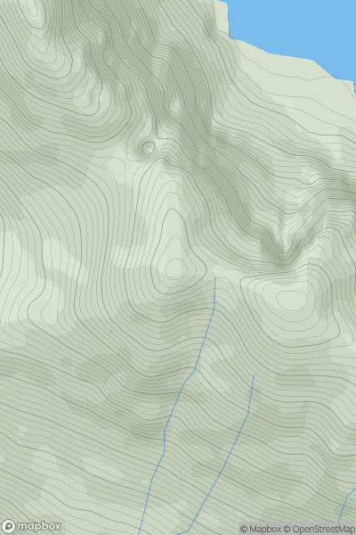 Thumbnail image for Stob Cadha Gobhlach showing contour plot for surrounding peak