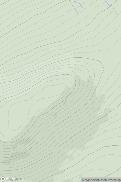 Thumbnail image for Beinn an Righ showing contour plot for surrounding peak